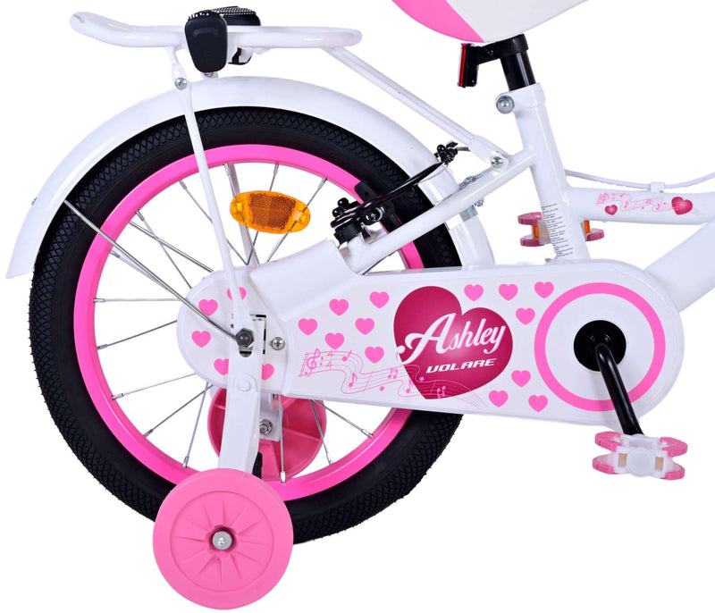 Load image into Gallery viewer, Volare Ashley Kinderfiets Meisjes 16 inch Wit Twee Handremmen
