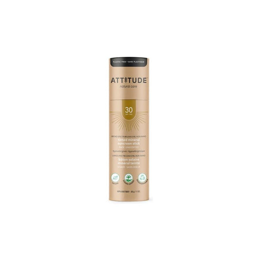 Attitude Zonnebrandstick Gezicht SPF 30 Ongeparfumeerd Getint