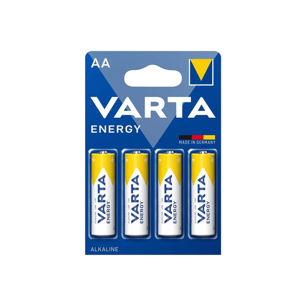 Varta Energy alkaline batteries, AA blister per 4. (hanging packaging)