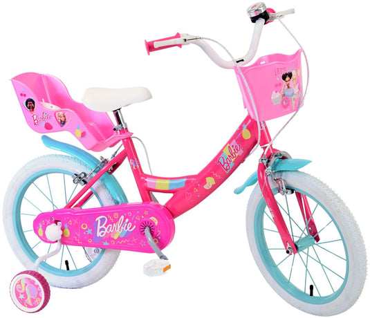 Barbie kinderfiets - meisjes - 16 inch - roze - twee handremmen
