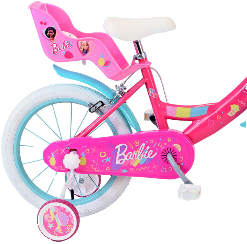 Load image into Gallery viewer, Barbie kinderfiets - meisjes - 16 inch - roze - twee handremmen
