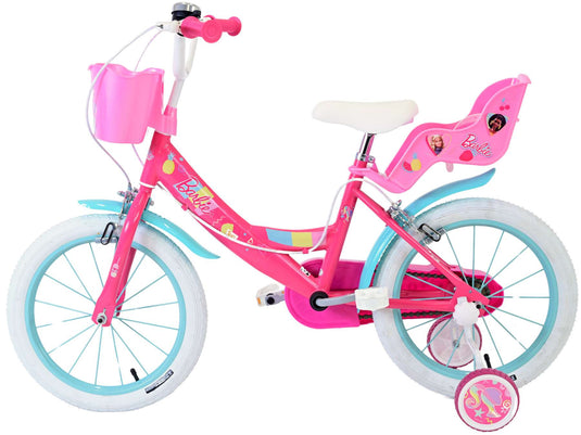 Barbie kinderfiets - meisjes - 16 inch - roze - twee handremmen