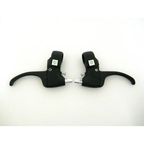 brake lever set V-brake 3 finger black 2-piece