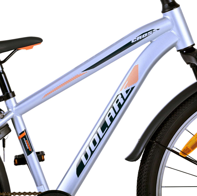 Load image into Gallery viewer, Volare Cross Kinderfiets Jongens 24 inch Zilver
