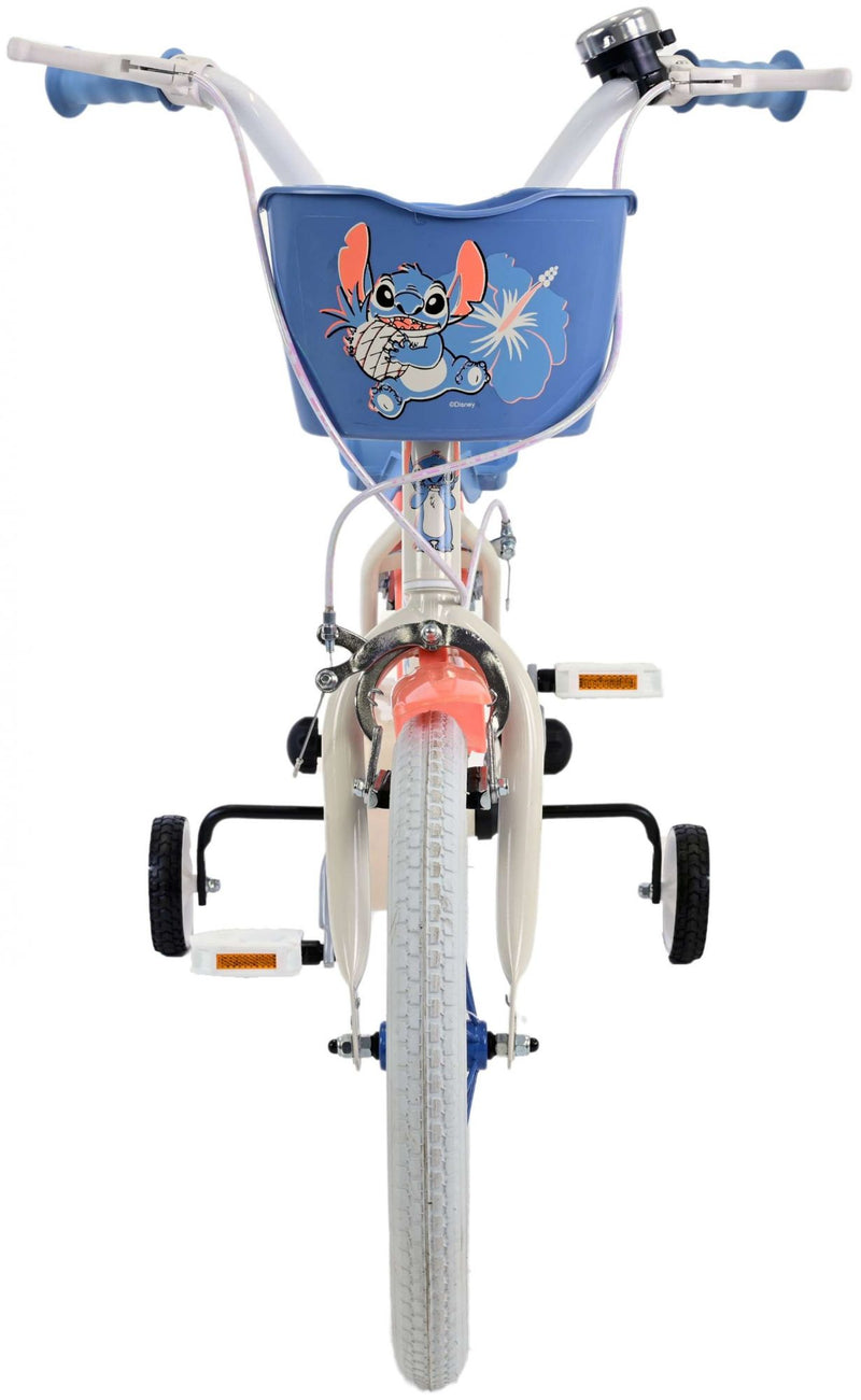 Load image into Gallery viewer, Stitch Stitch Kinderfiets Meisjes 16 inch Creme Koraal Blauw Twee handremmen

