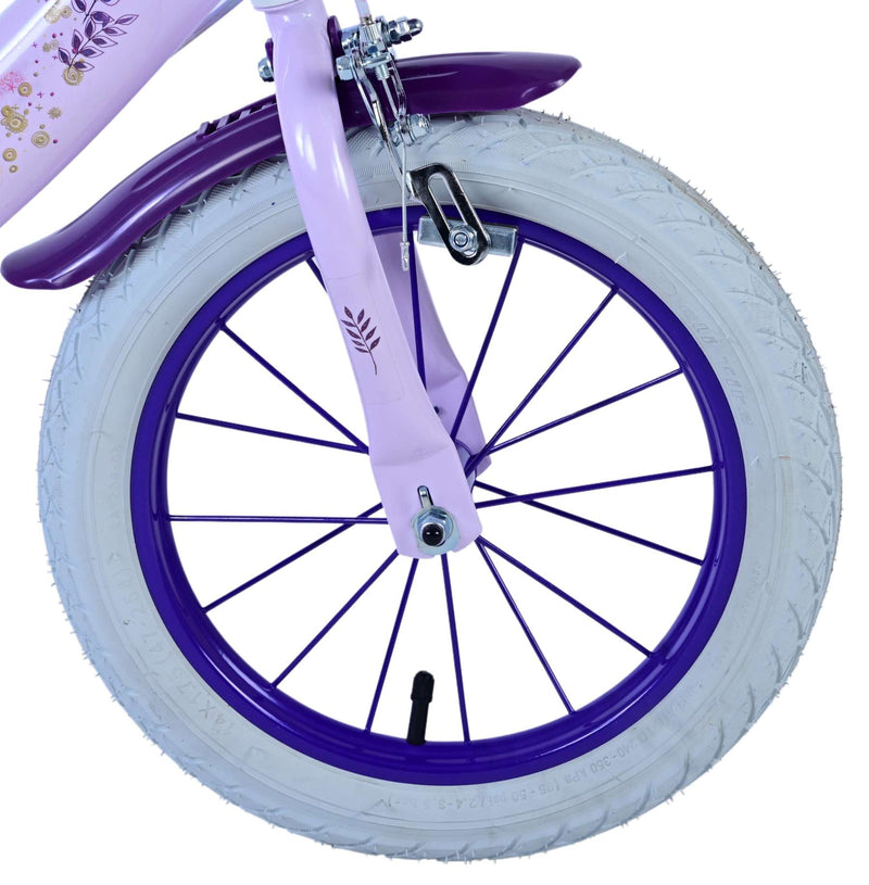 Load image into Gallery viewer, Wish Wish Wish Kinderfiets Meisjes 14 inch Paars Twee handremmen
