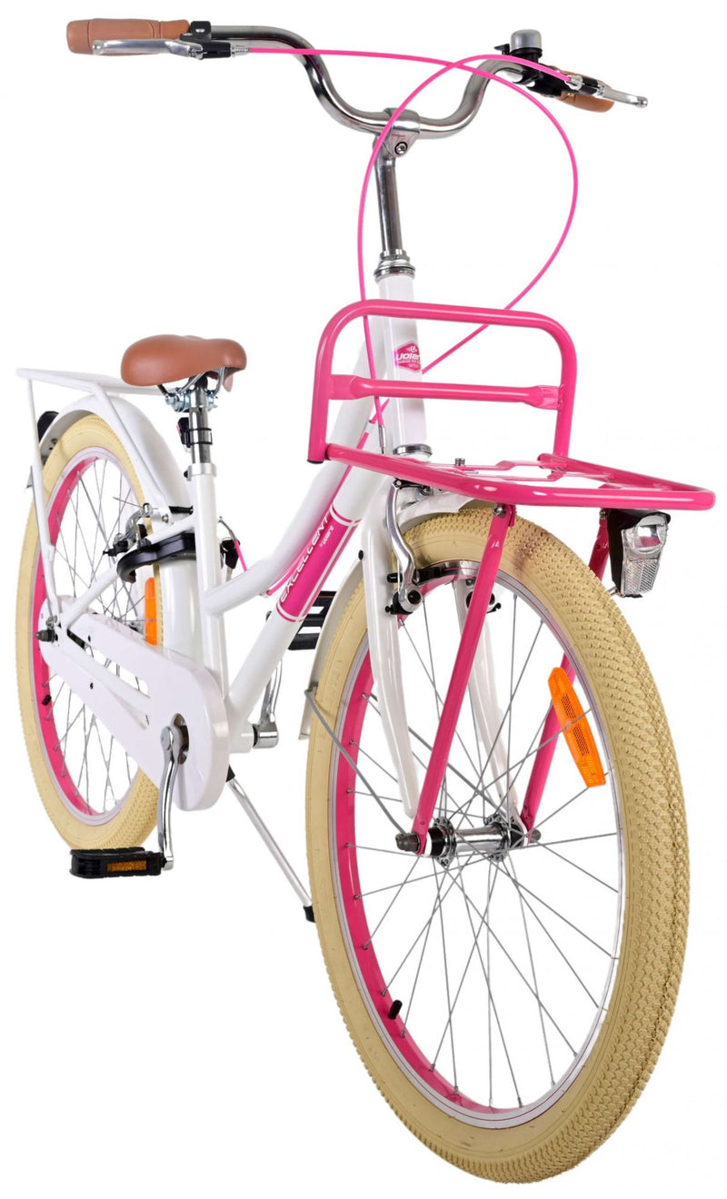Load image into Gallery viewer, Volare Volare Kinderfiets Meisjes 24 inch Wit Twee handremmen
