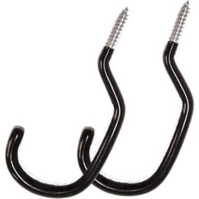 suspension hook 6 x 15.5 cm steel/rubber black 2 pieces