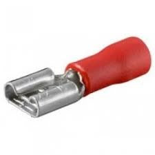 Box of 100 slide plug flat female red