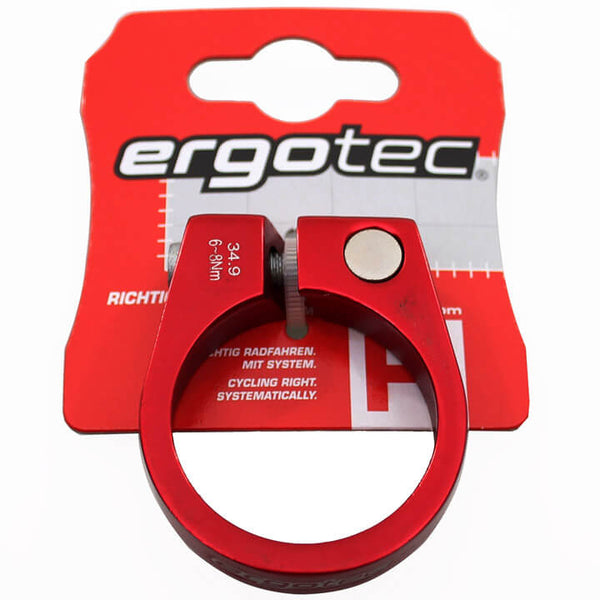 Ergotec Saddle clamp SCI-105 34.9mm with screw red
