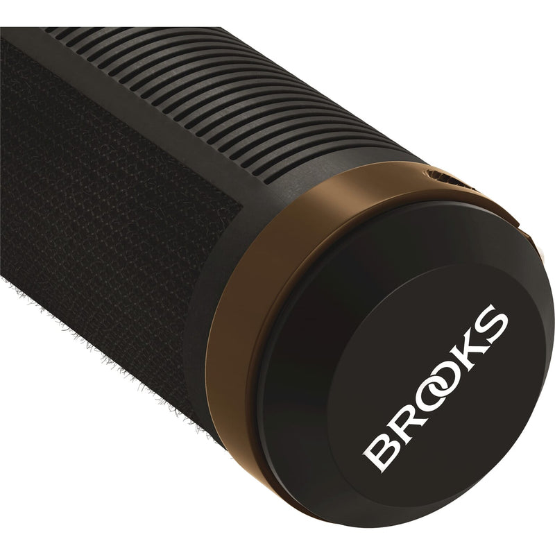 Load image into Gallery viewer, Brooks Handvatten Cambium grips 100mm black orange
