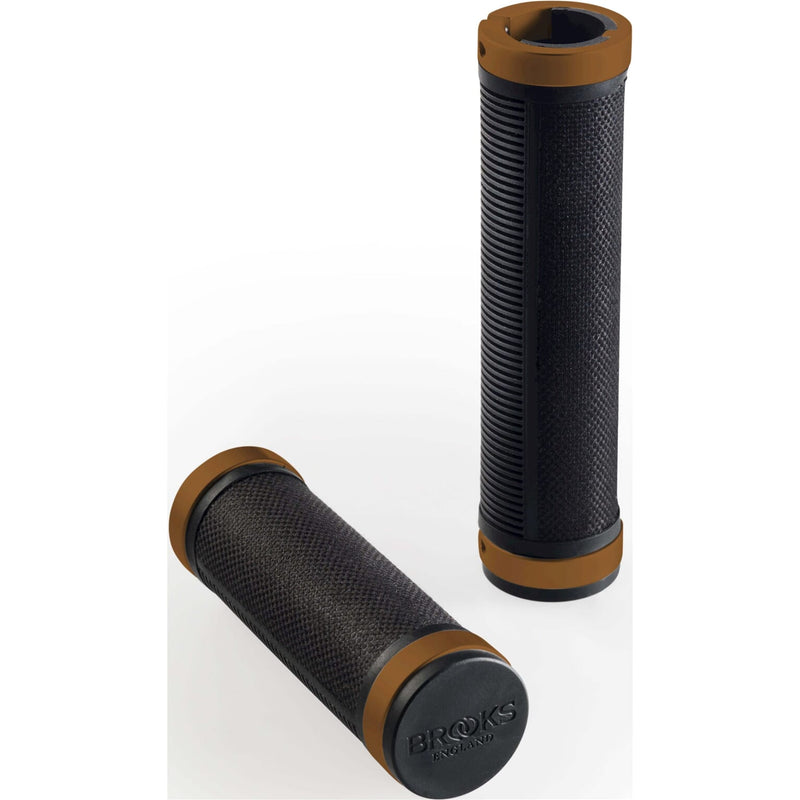 Load image into Gallery viewer, Brooks Handvatten Cambium grips 100mm black orange
