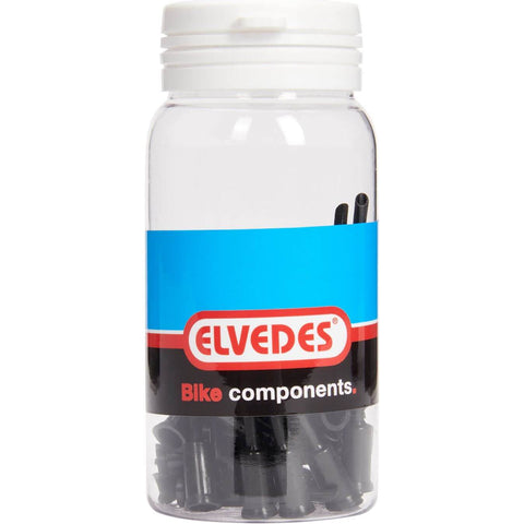 Elvedes cable cap tip 5mm PVC black (50x) ELV2012106