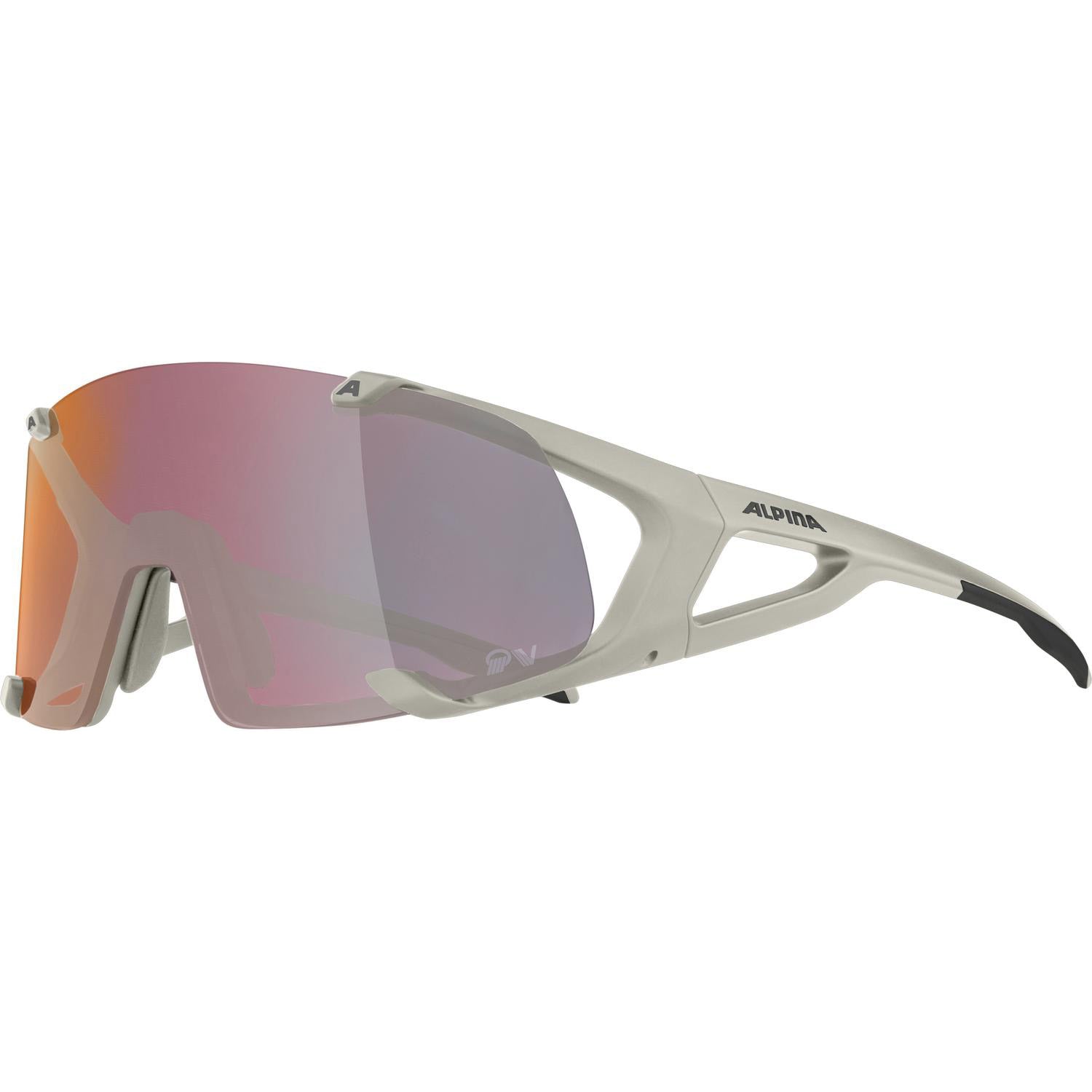 Alpina glasses HAWKEYE QV fogst. cool-grey/rainbow mirr.Cat.1-3