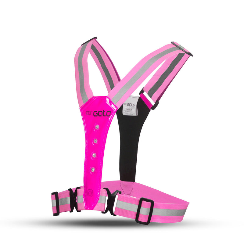 Load image into Gallery viewer, Outwet Kids led safer vest hot pink kids size
