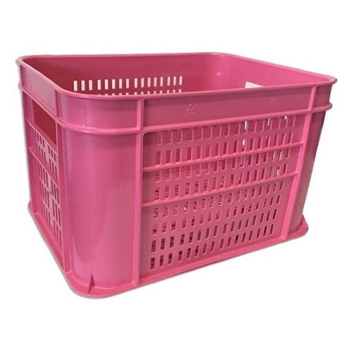 bicycle crate 30 liters plastic pink