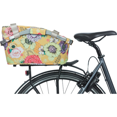 basil bloom field carry all mik – bicycle basket – on the back - yellow