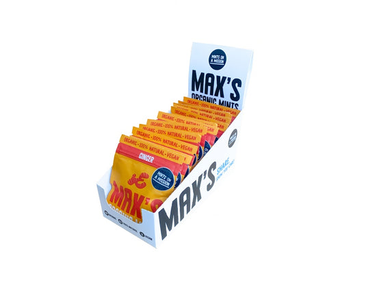 Max Organic Mints Lemon Mints Display 12 stuks (17gr)
