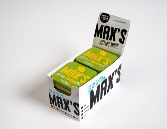 Max Organic Mints Lemon Mints Display 8 stuks (35gr)