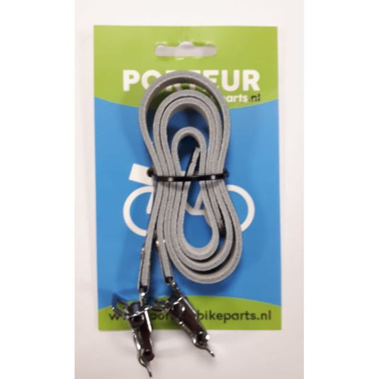 Toeclips porteur riemen leer zwart