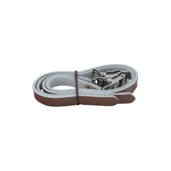 Toeclips straps Porteur leather brown
