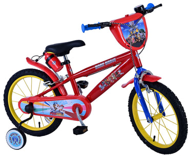 Paw patrol kinderfiets - jongens - 16 inch - rood - twee handremmen