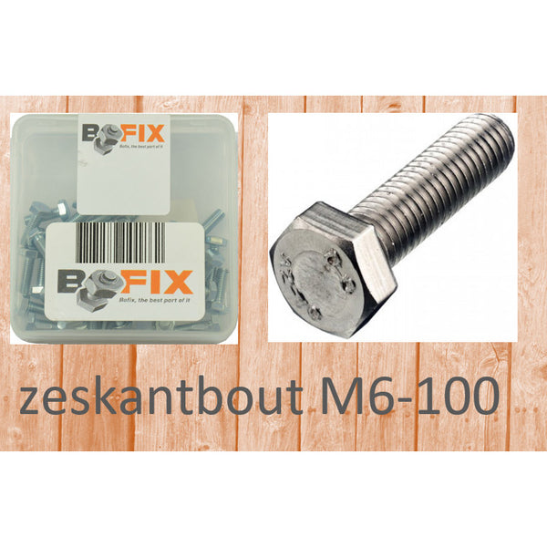 Bofix 217691 Hexagon bolt M6-100 p/12