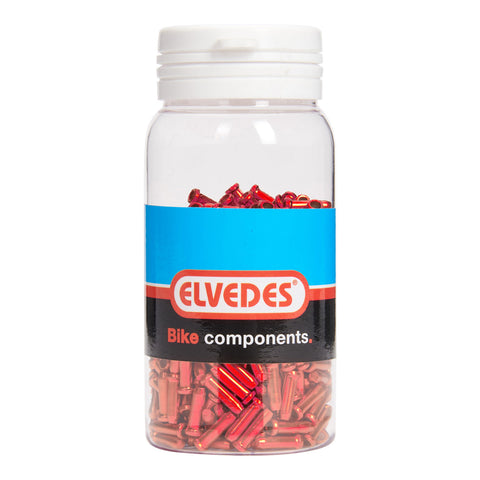Elvedes anti-fray caps 2.3mm red (500x) alum. ELV20122015