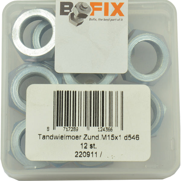 Bofix 220911 gear nut M15x1 SW22 7mm p/12