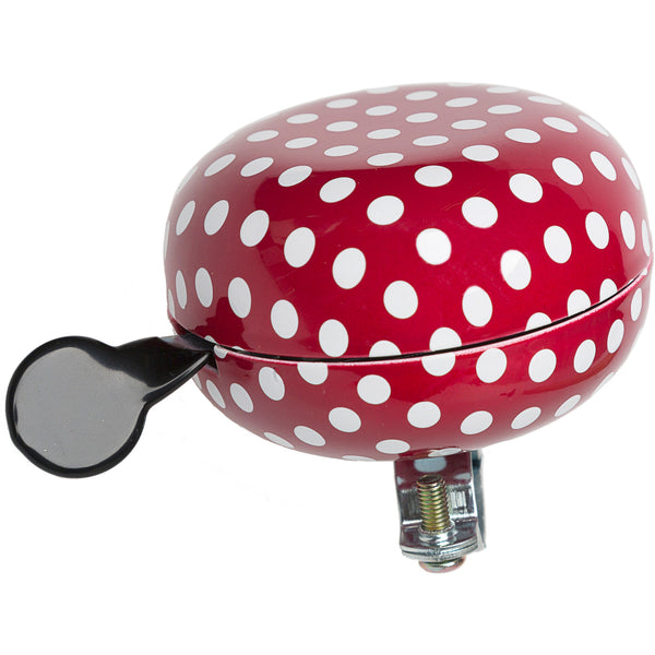 bicycle bell Polka 80 mm red/white