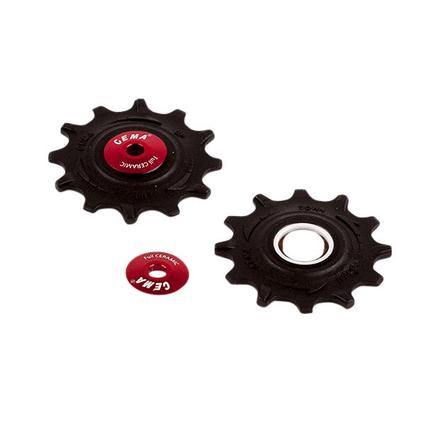 CEMA Derailleurwieltjes PVC SRAM XX1 XO1 RVS-Keram. zwart