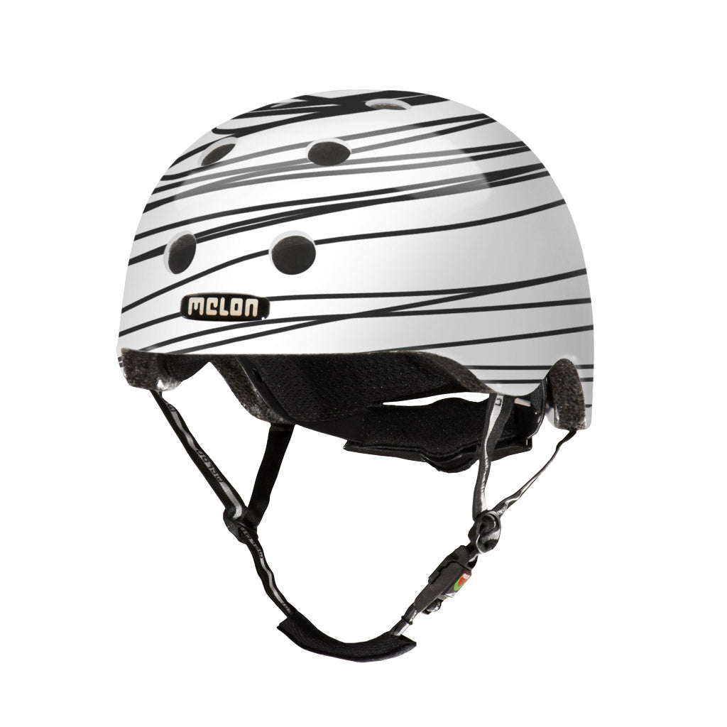 Melon helmet Scribble XL-2XL (58-63cm) black/white