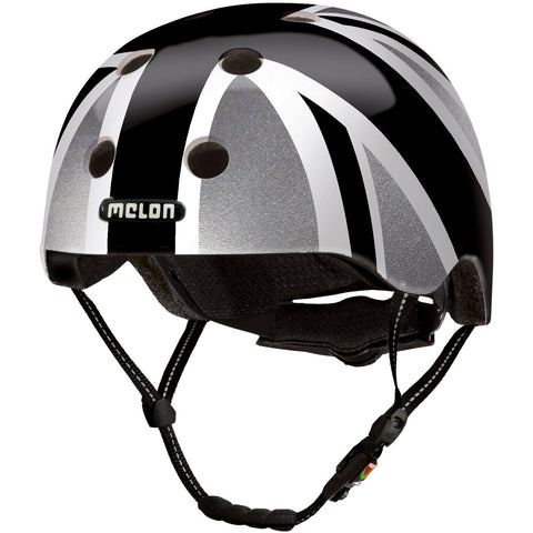 Melon helmet Union Jack Plain XL-2XL (58-63cm) black/grey