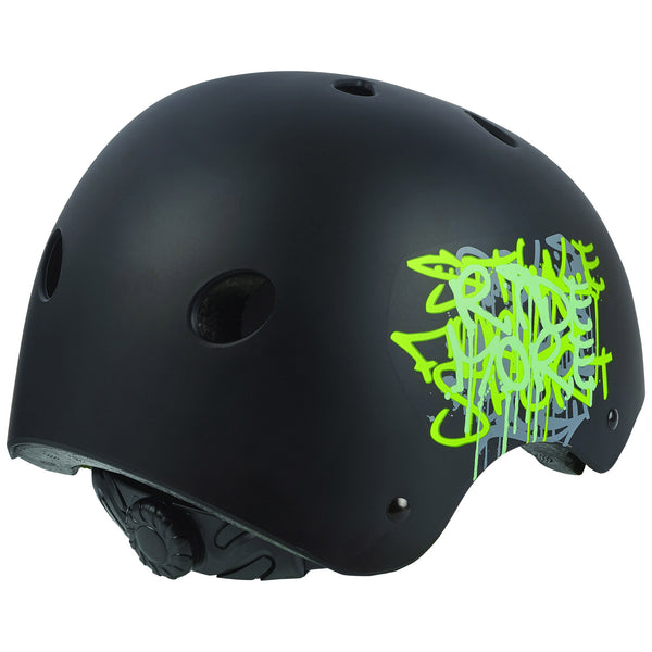 Polisport urban radical bicycle helmet s 53-55cm graffiti black/green