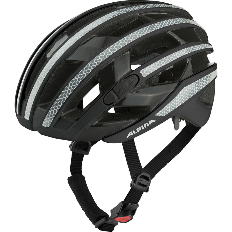 Load image into Gallery viewer, Alpina sports racehelm ravel reflective 55-59 glans zwart
