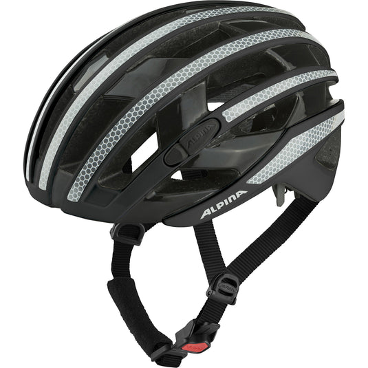 Alpina sports racehelm ravel reflective 55-59 glans zwart