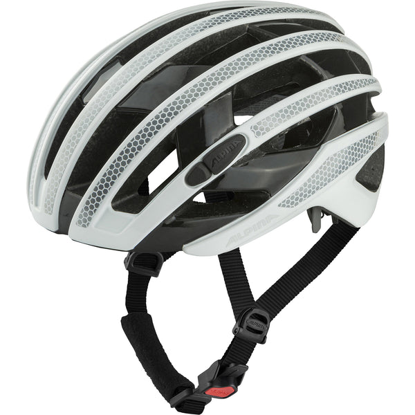 Olympic sportswear sports racehelm ravel reflective 51-56 glans wit