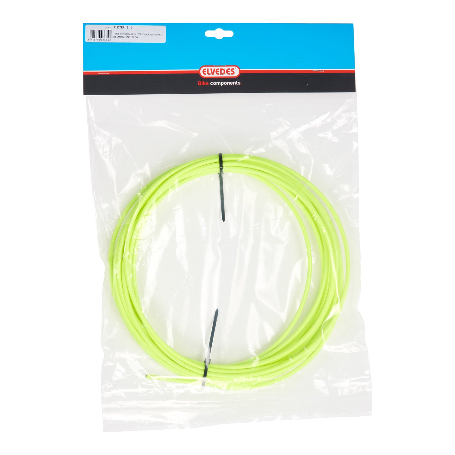 Elvedes outer cable brake 5mm neon yellow with teflon 10m 1125tef-12