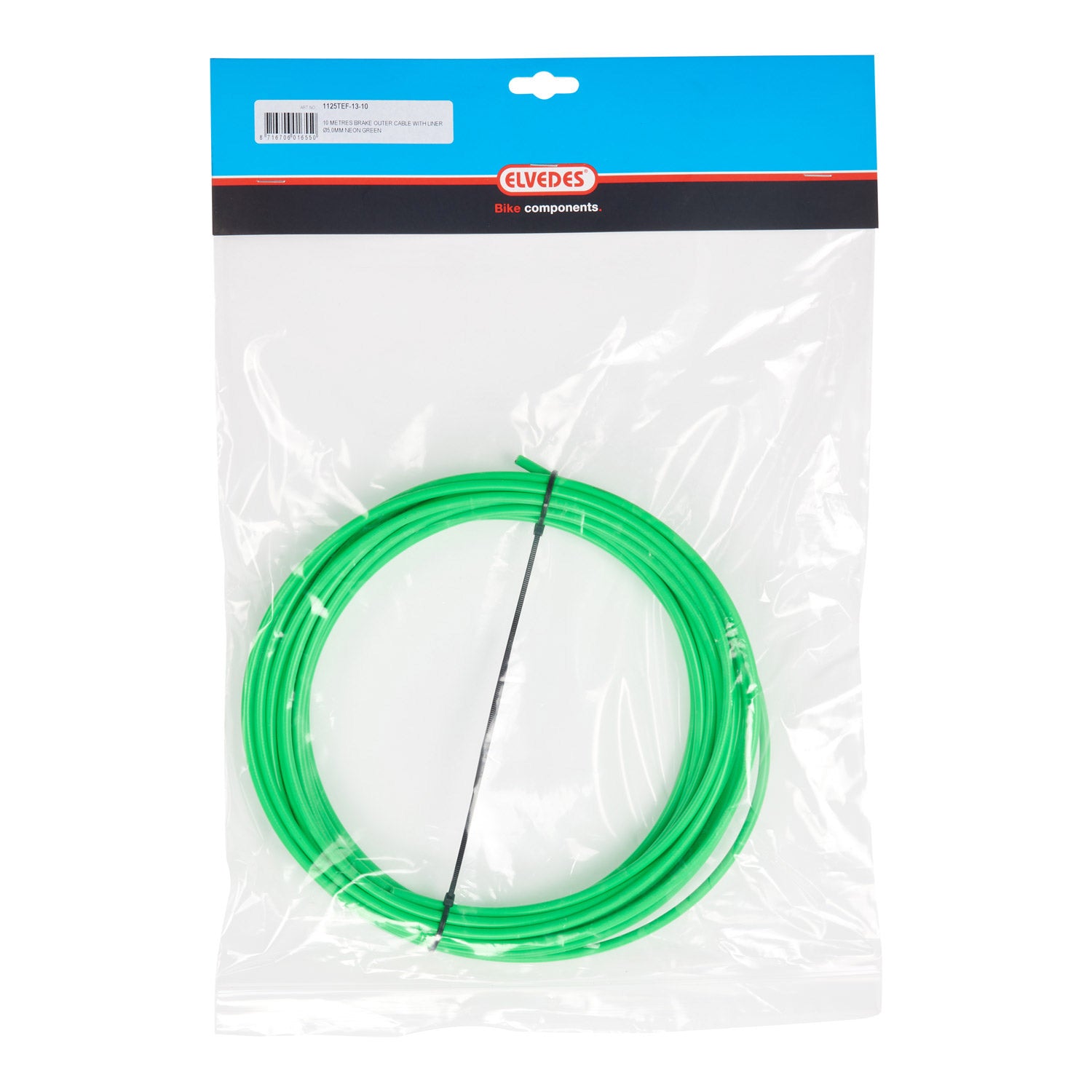 Elvedes outer cable brake 5mm neon green with teflon 10m 1125tef-13