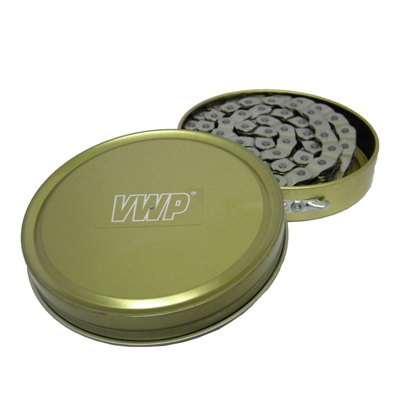 Load image into Gallery viewer, Vwp ketting 1 2-3 32 102 bmx f teflon coated (in blik) zilver
