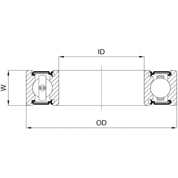 Marwi Ball Bearing CB-060 6700 2RS 10x15x4 436060