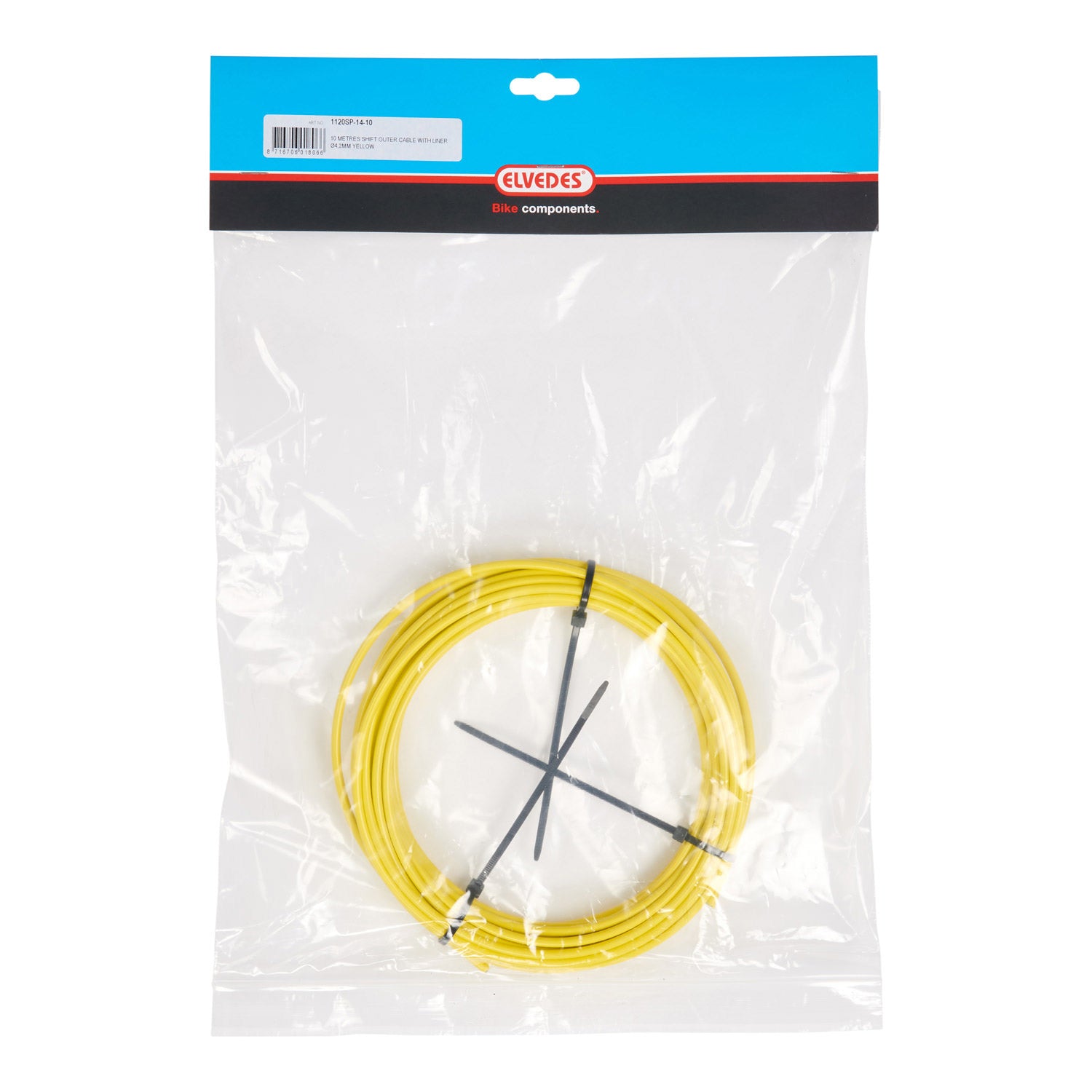 Elvedes gear outer cable ø4.2mm yellow 10mtr.