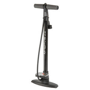 bicycle pump with pressure gauge Air Jet steel black