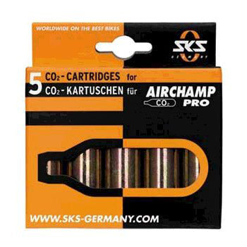 SKS air cartridges (5) 16gr. Airchamp CO2 z/wire