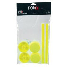 Saccon Shop window show stand styling set Pony yellow