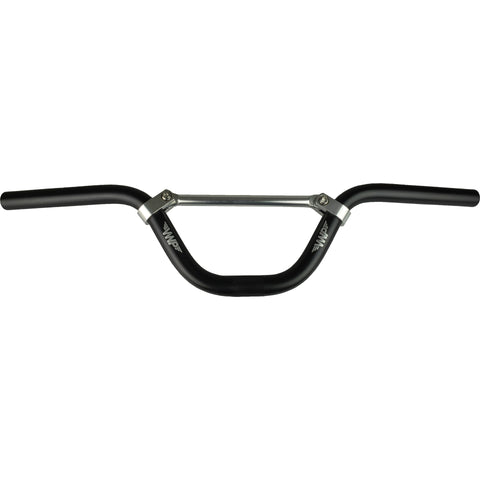 VWP BMX handlebar 150mm|6inch high alu black with chrome spindle