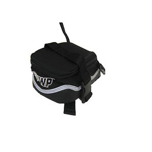 Vwp zadeltas klein nylon zwart met riempjes