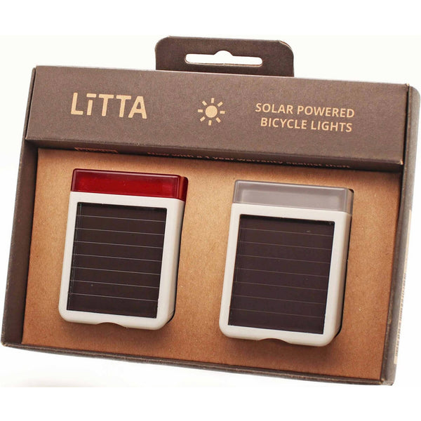 Litta Solar LED Bicycle Lights Cloudy White