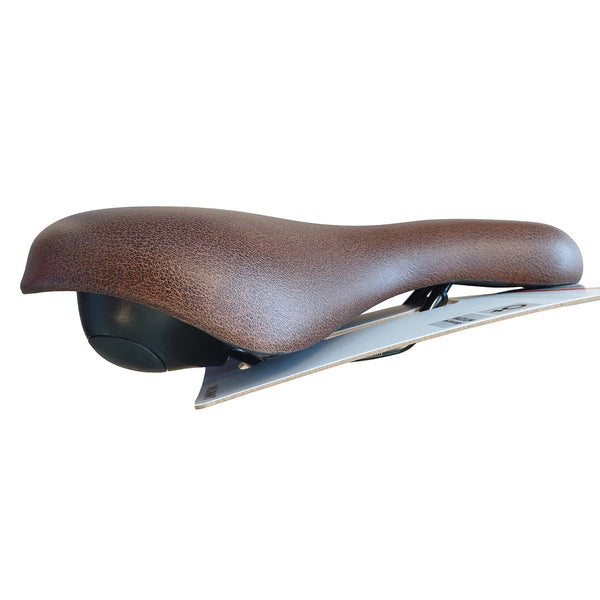 San Remo saddle Liège with bumper, ladies. Brown, without strap (hang packaging)