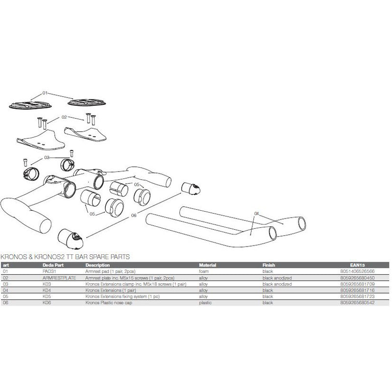 Load image into Gallery viewer, Deda tijdrit stuur kronos carbon 42cm
